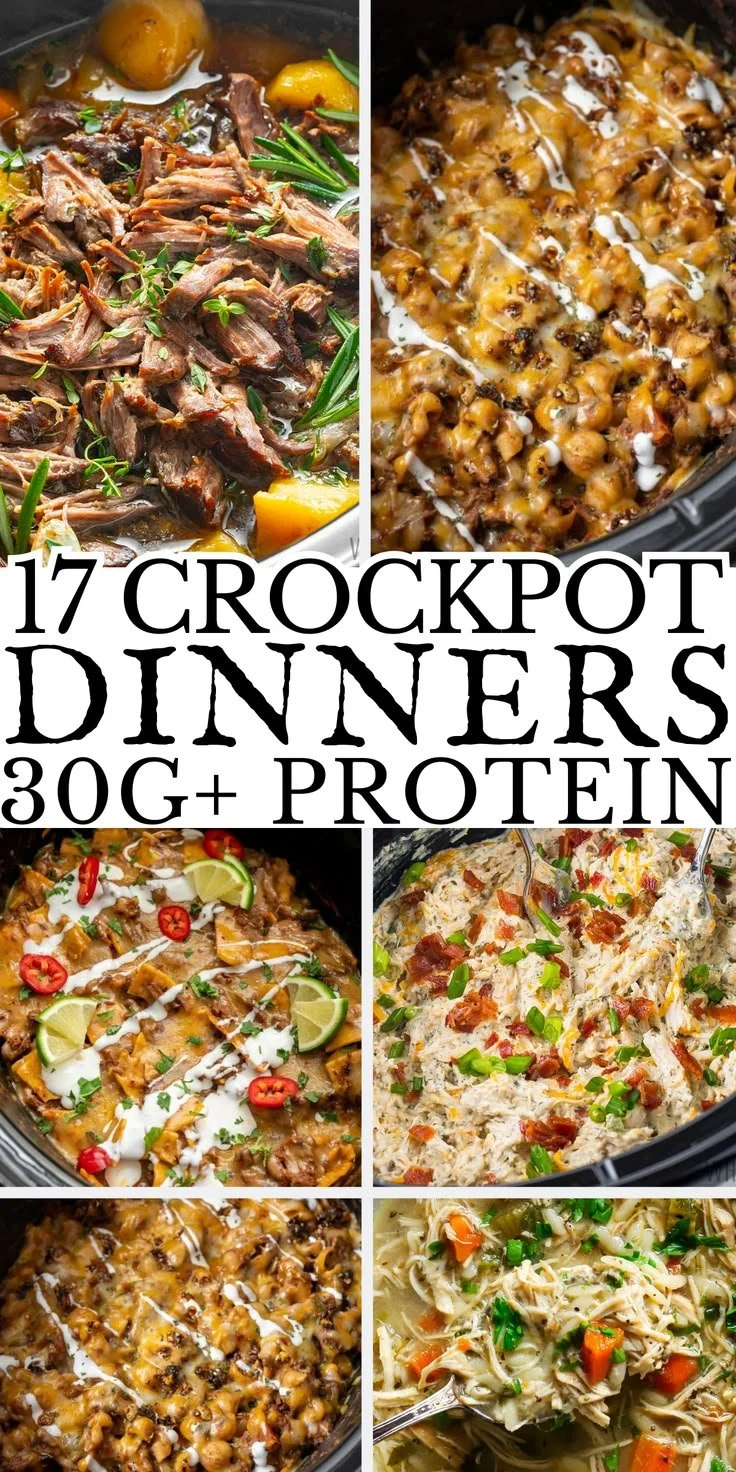 Healthy protein-rich crockpot dinners for family meals