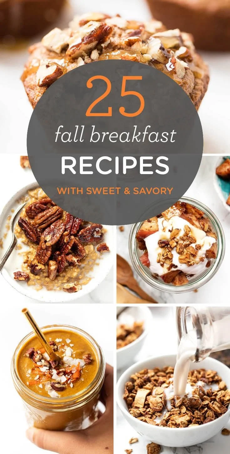 Healthy fall breakfast recipes featuring seasonal ingredients and flavors.