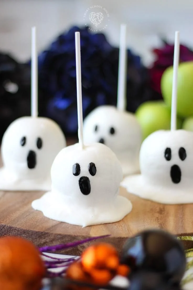 Colorful Halloween party snacks for school events and Halloween celebrations.