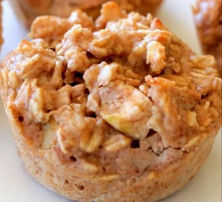 Baked Apple Cinnamon Protein Muffins with a high protein and low carb profile