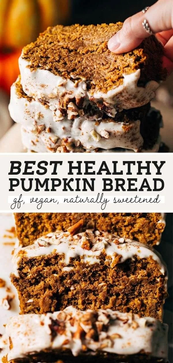 Deliciously healthy gluten-free vegan pumpkin bread ready to be served