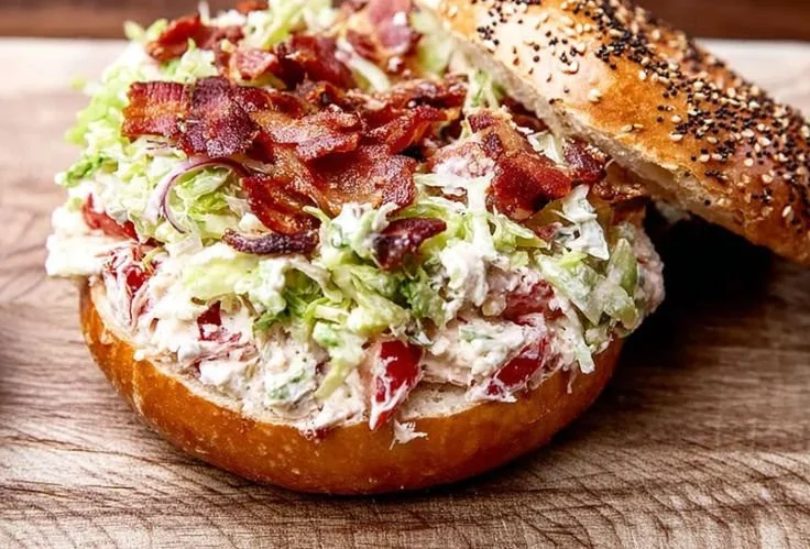 California BLT chopped bagel loaded with fresh ingredients and flavors