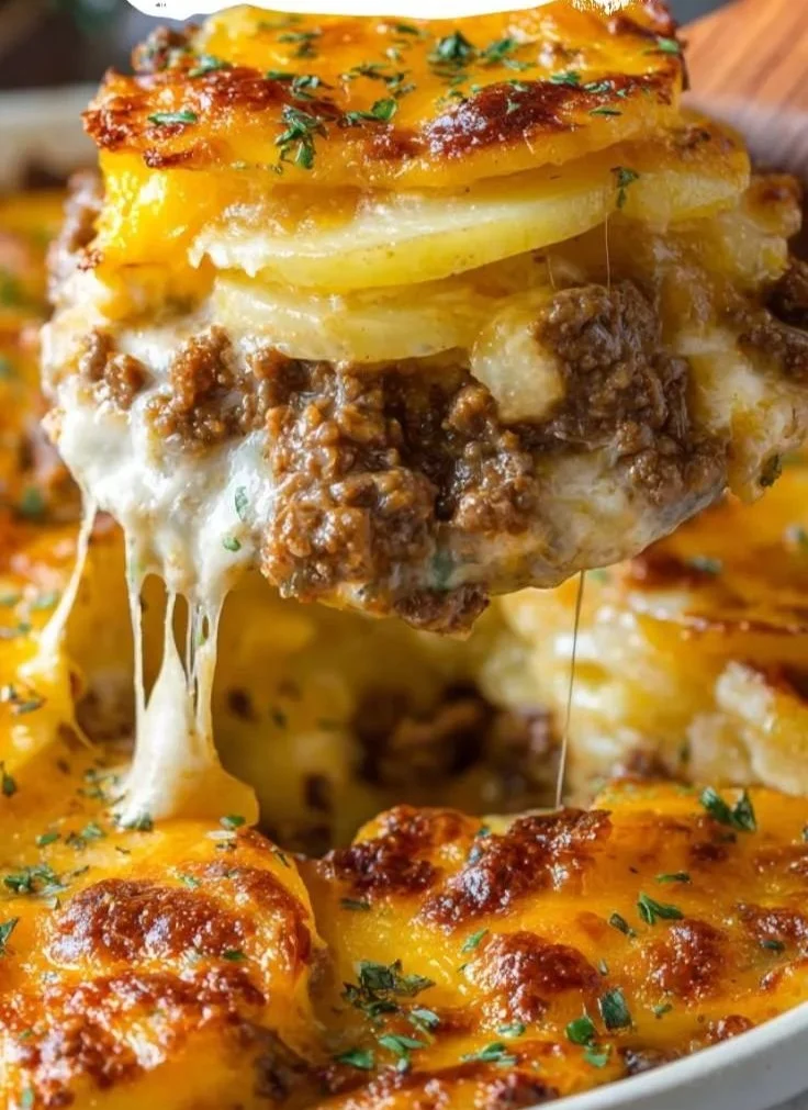 Cheesy Hamburger Potato Casserole