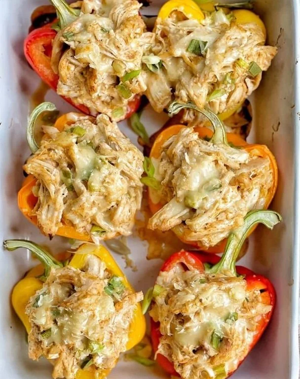 Delicious Chicken Stuffed Peppers filled with flavorful chicken and spices.