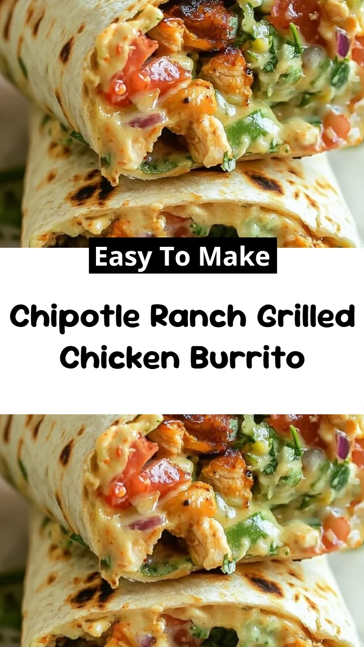 Chipotle Ranch Grilled Chicken Burrito