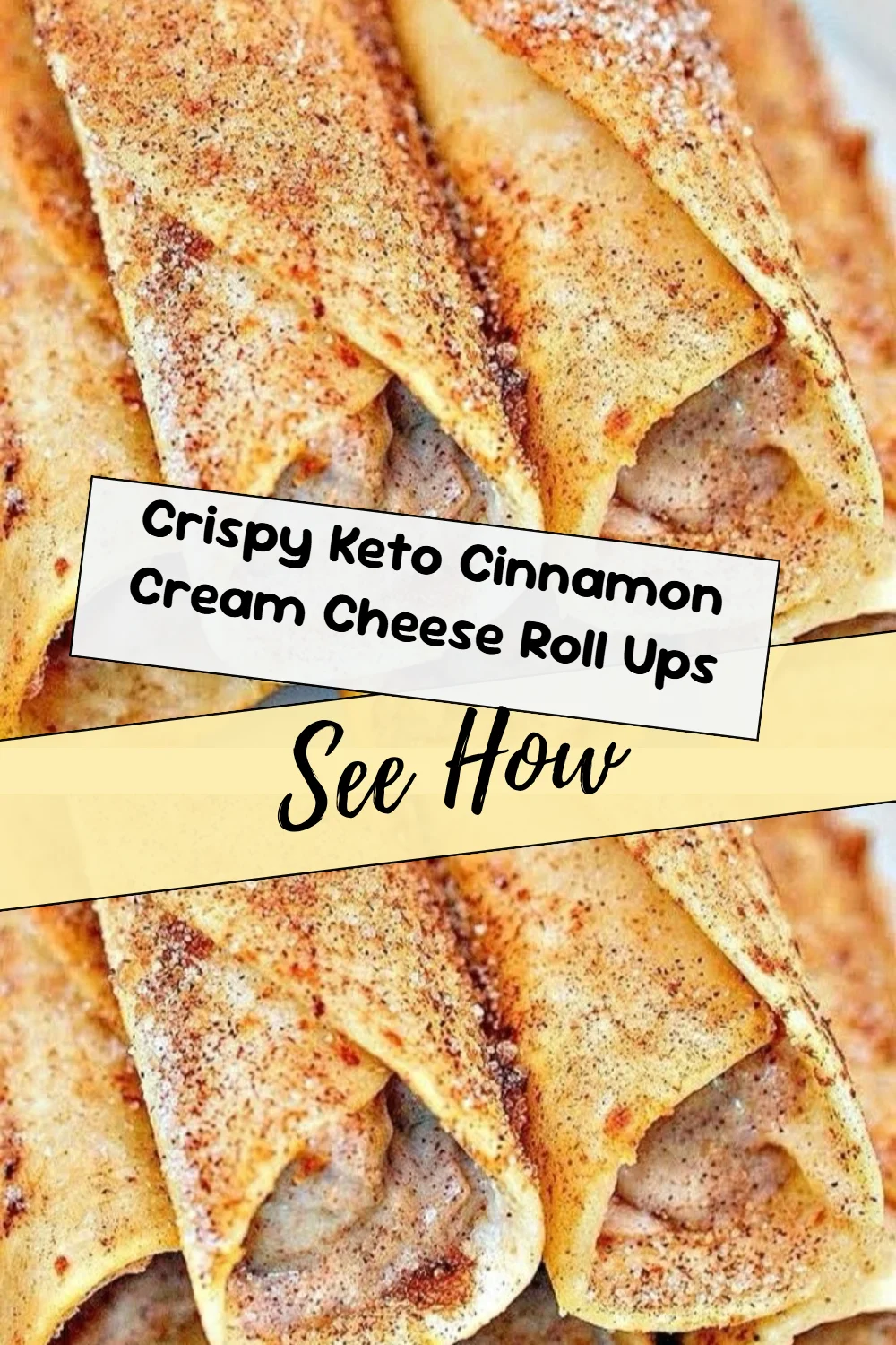 Crispy Keto Cinnamon Cream Cheese Roll Ups