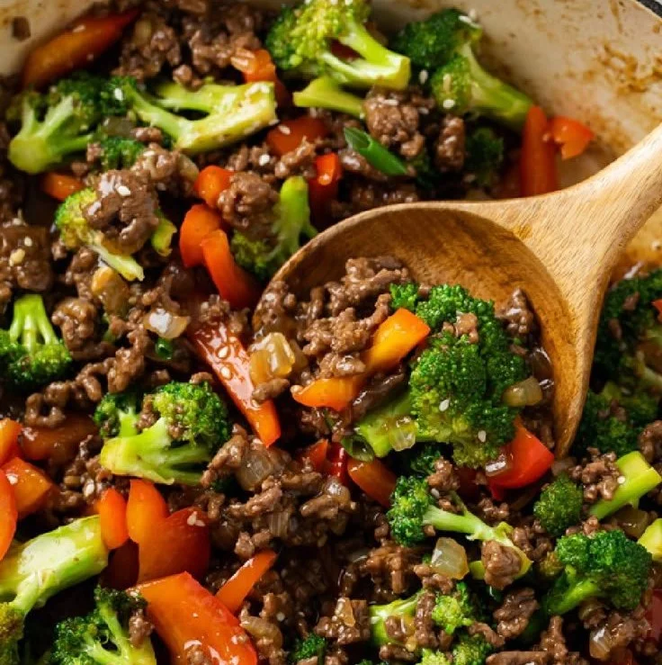 Ground Beef and Broccoli