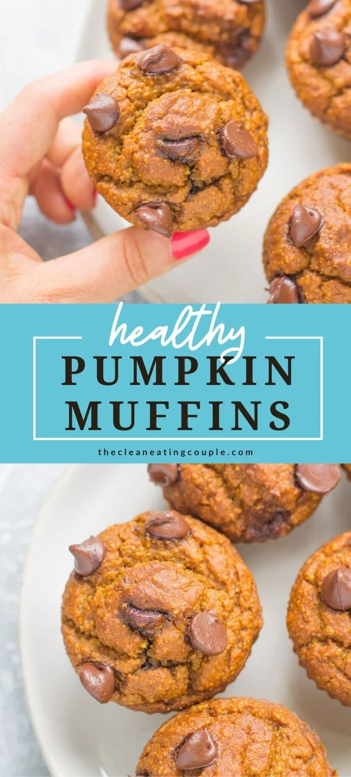 Delicious healthy pumpkin muffins on a wooden table with autumn leaves