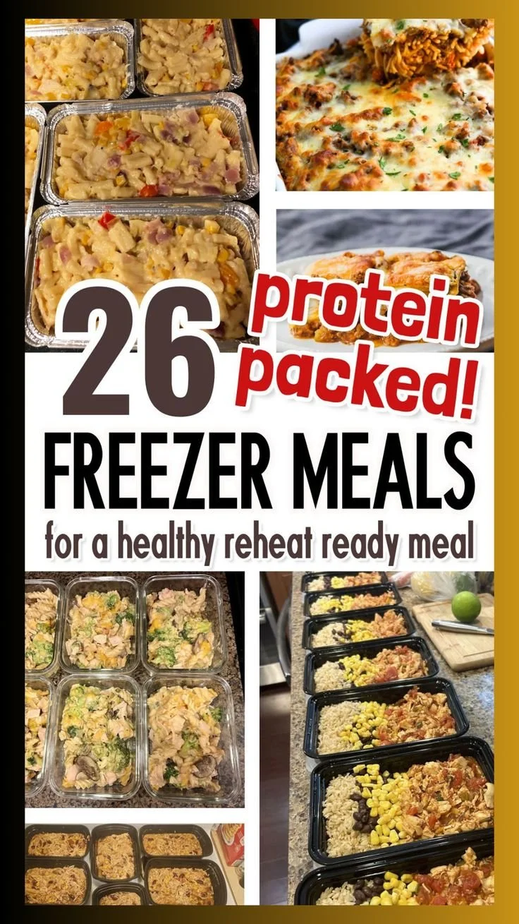 High protein freezer meal prep casserole ready for baking and meal planning.