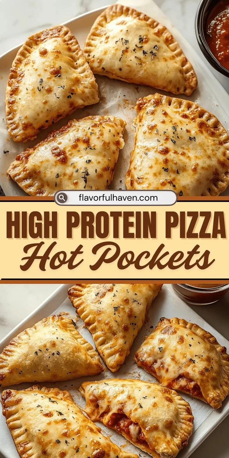 High protein pizza hot pockets filled with nutritious toppings