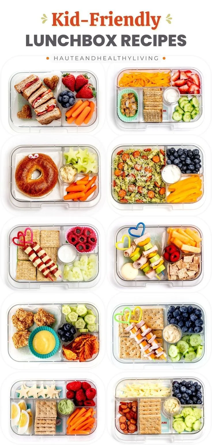 Variety of kid-friendly lunchbox recipes for healthy meals