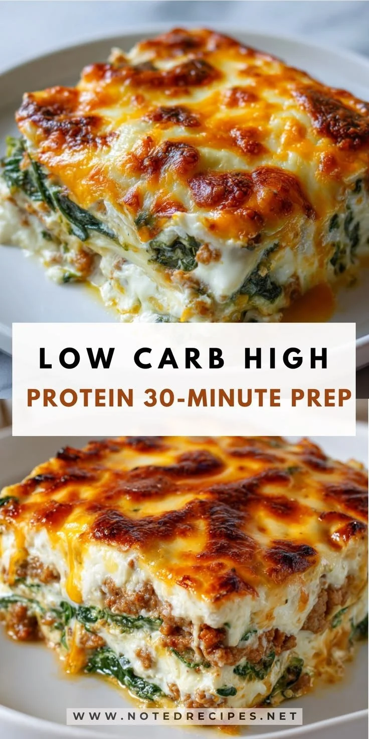 Delicious low carb high protein turkey casserole dish with colorful vegetables