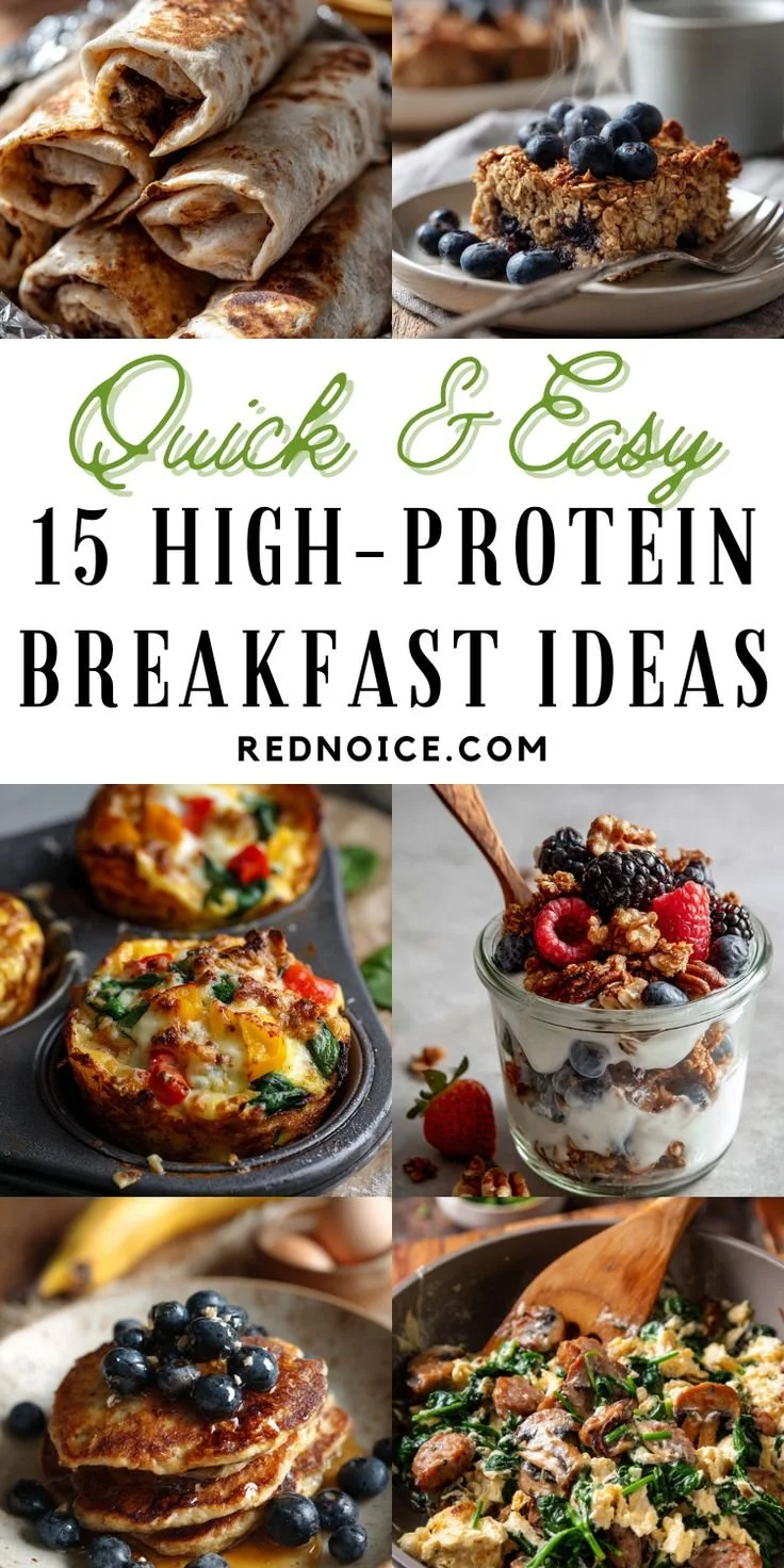 Healthy high protein breakfast ideas for quick and nutritious morning meals.