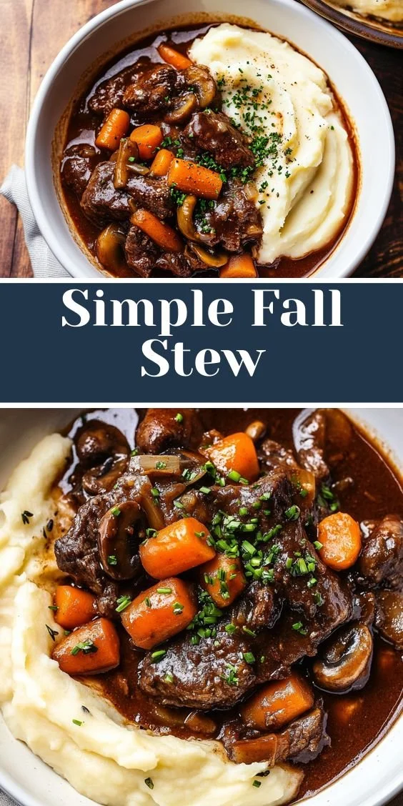 Healthy fall stew with fresh vegetables and herbs in a pot
