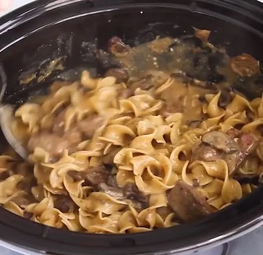 Slow Cooker Beef Stroganoff