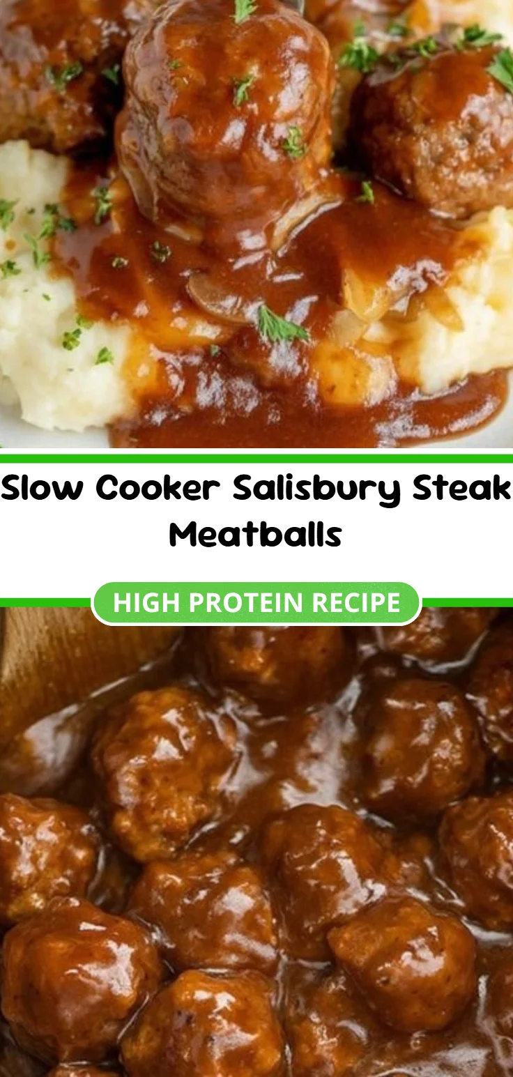 Slow Cooker Salisbury Steak Meatballs