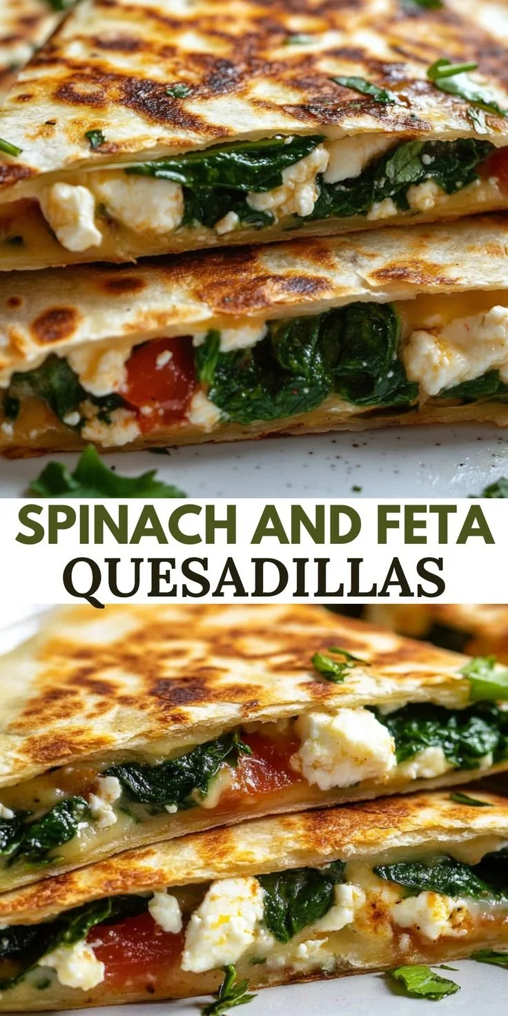 Spinach and Feta Quesadillas