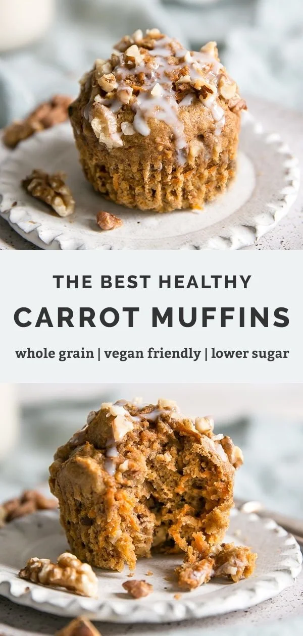 Delicious healthy carrot muffins made with nutritious ingredients