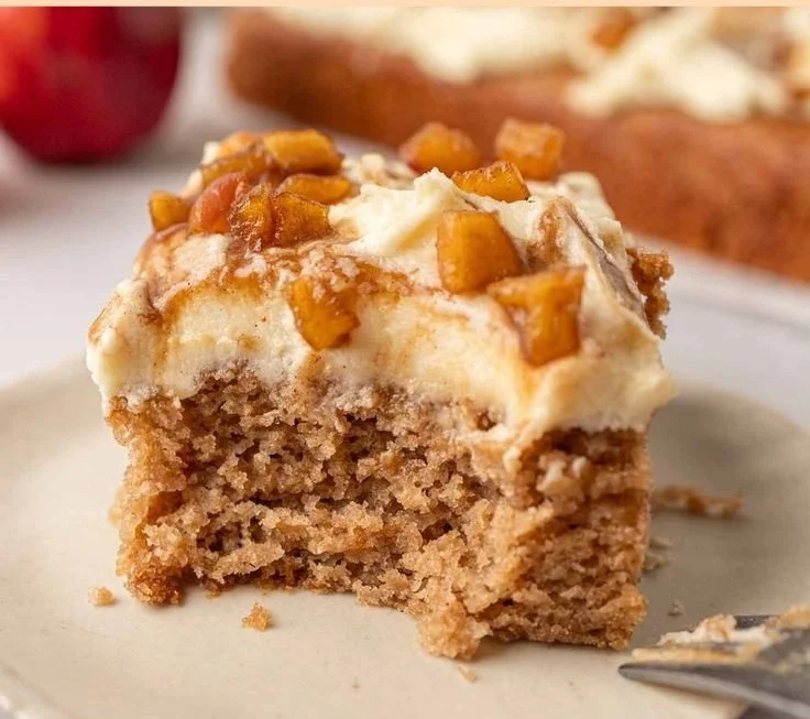 Delicious Vegan Applesauce Cake with fresh apples and spices