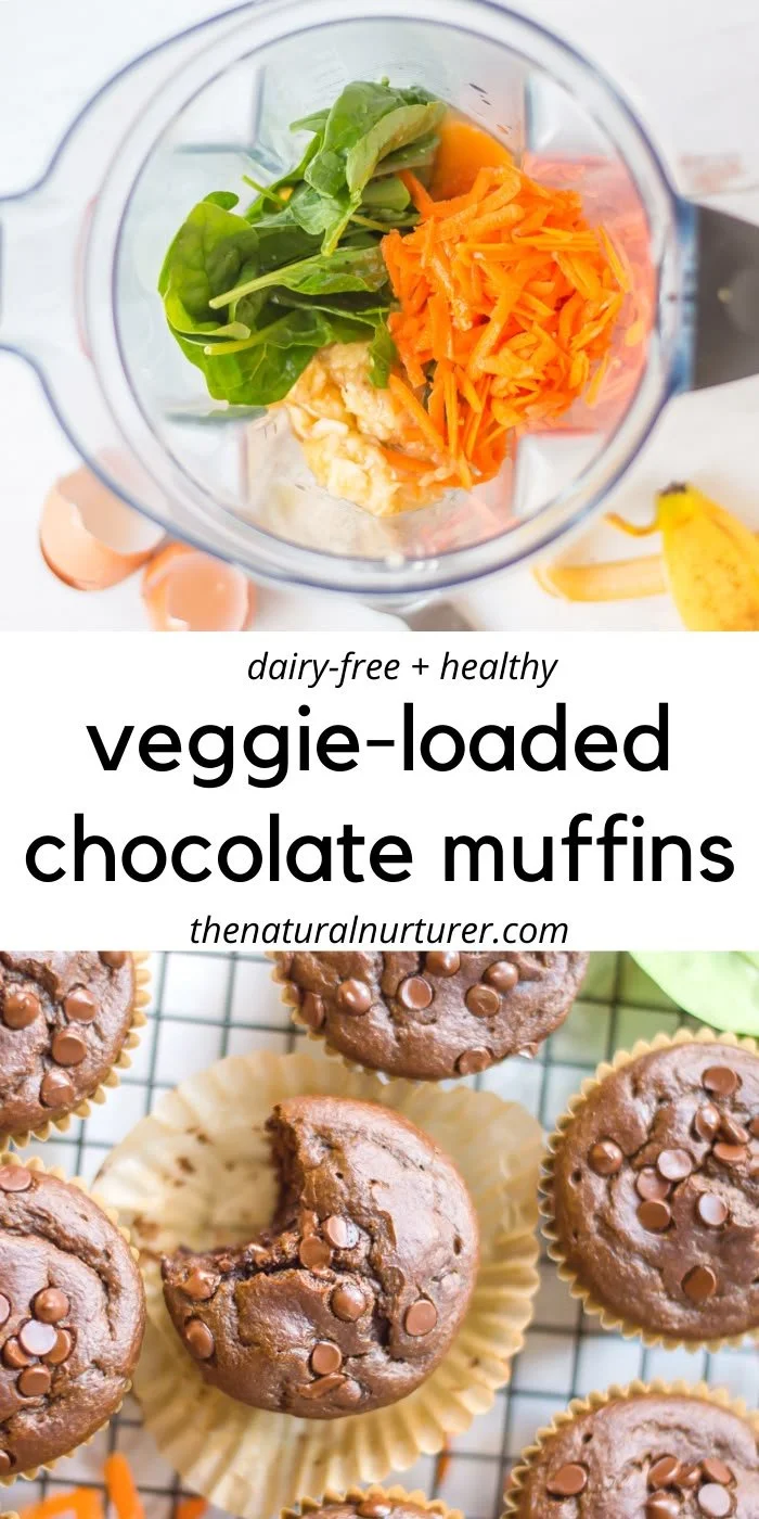 Delicious veggie-loaded chocolate muffins perfect for a healthy treat