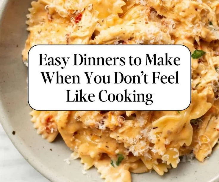A spread of easy dinner recipes for quick and tasty meals when you don’t feel like cooking.
