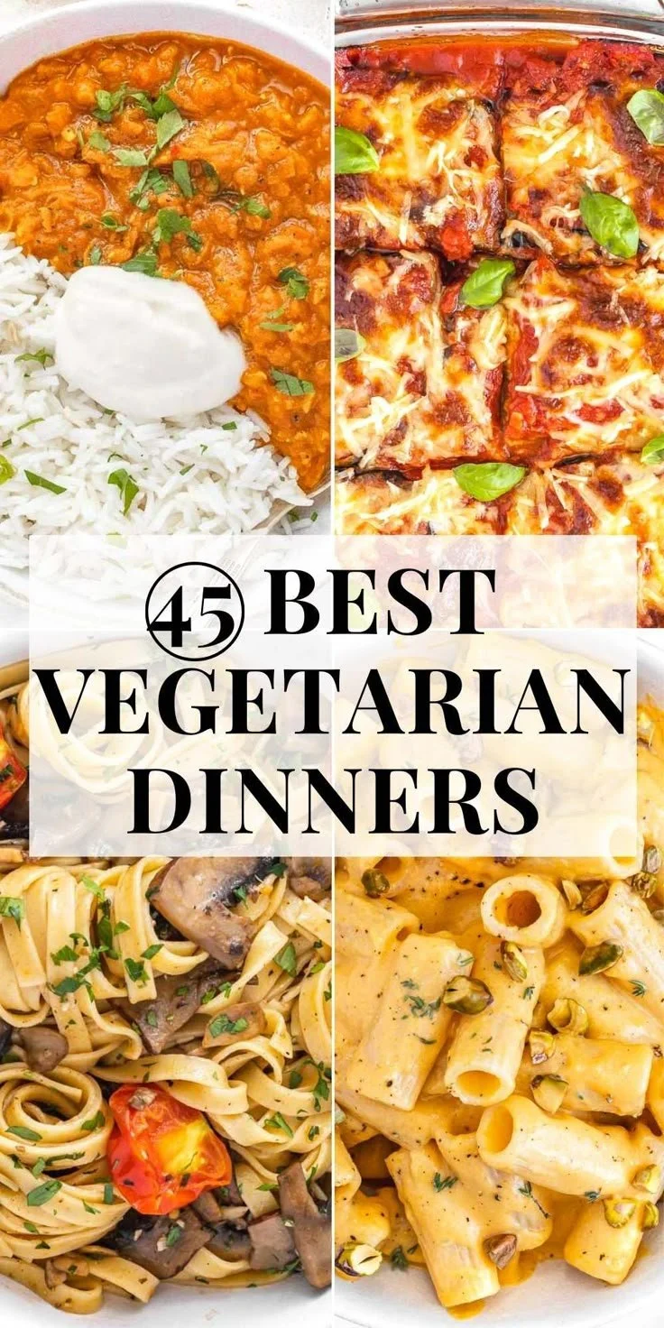 Delicious vegetarian dinner recipes for a balanced and healthy diet