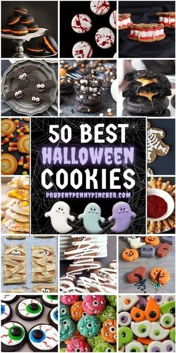 Delicious Halloween cookies shaped like ghosts, pumpkins, and bats for festive treats