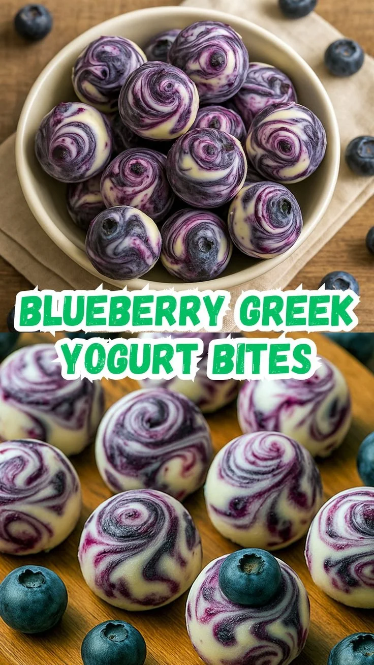 Blueberry Greek Yogurt Bites - healthy snack for mornings and anytime cravings