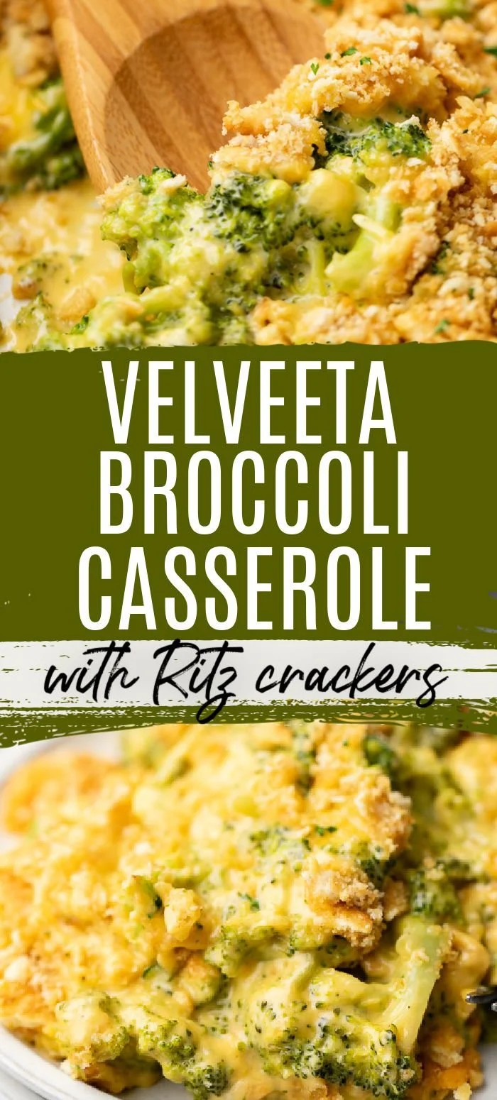 Delicious broccoli casserole with Ritz crackers topping