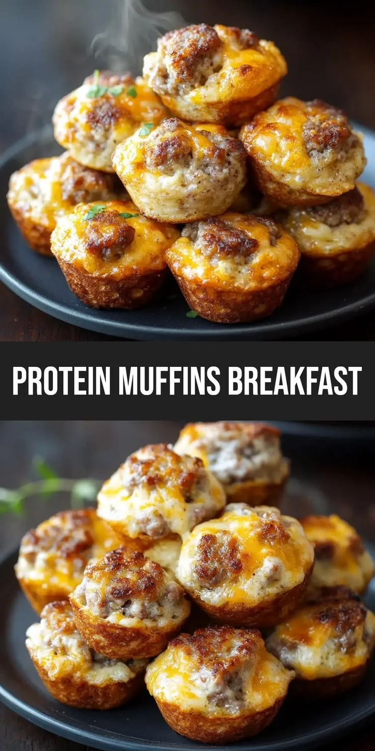 Delicious homemade protein muffins for a quick and healthy breakfast.