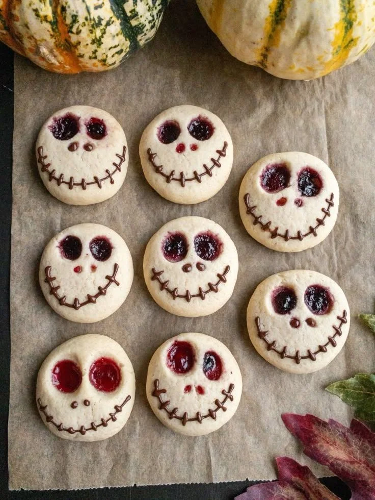 Assorted Halloween cookies decorated for a spooky celebration