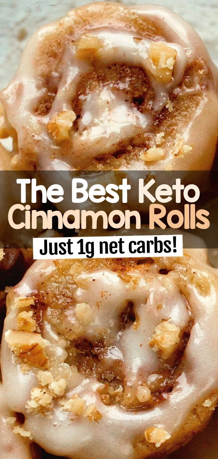 Delicious sugar-free Keto Cinnamon Rolls for a healthy breakfast