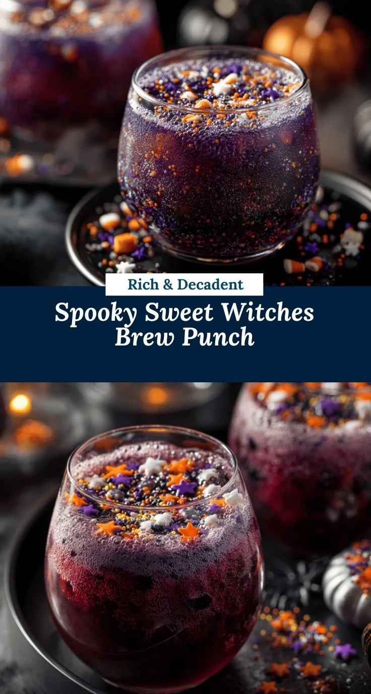 A spooky witches brew punch served in a cauldron, perfect for Halloween parties.