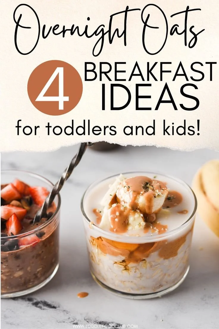 Healthy overnight oats recipes for toddlers and kids