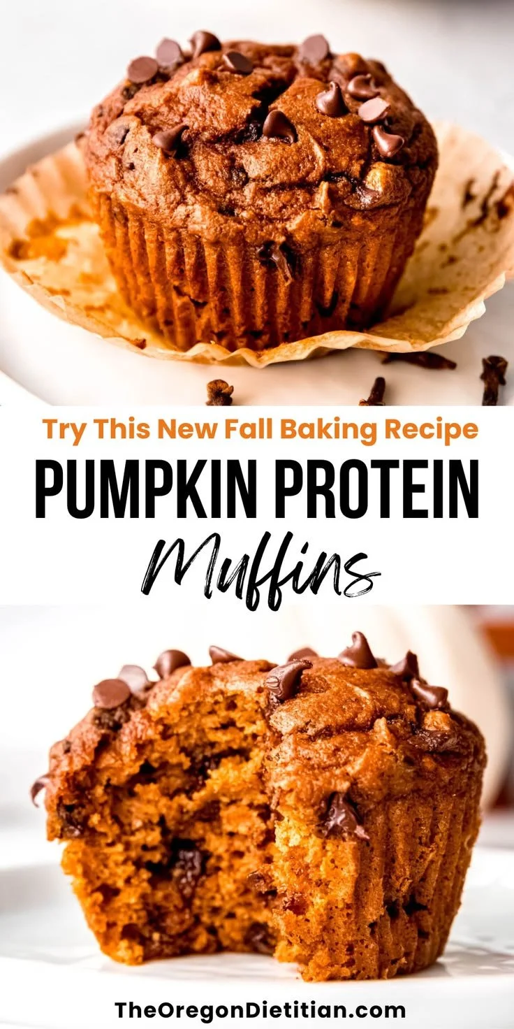 Homemade Pumpkin Protein Muffins fresh out of the oven