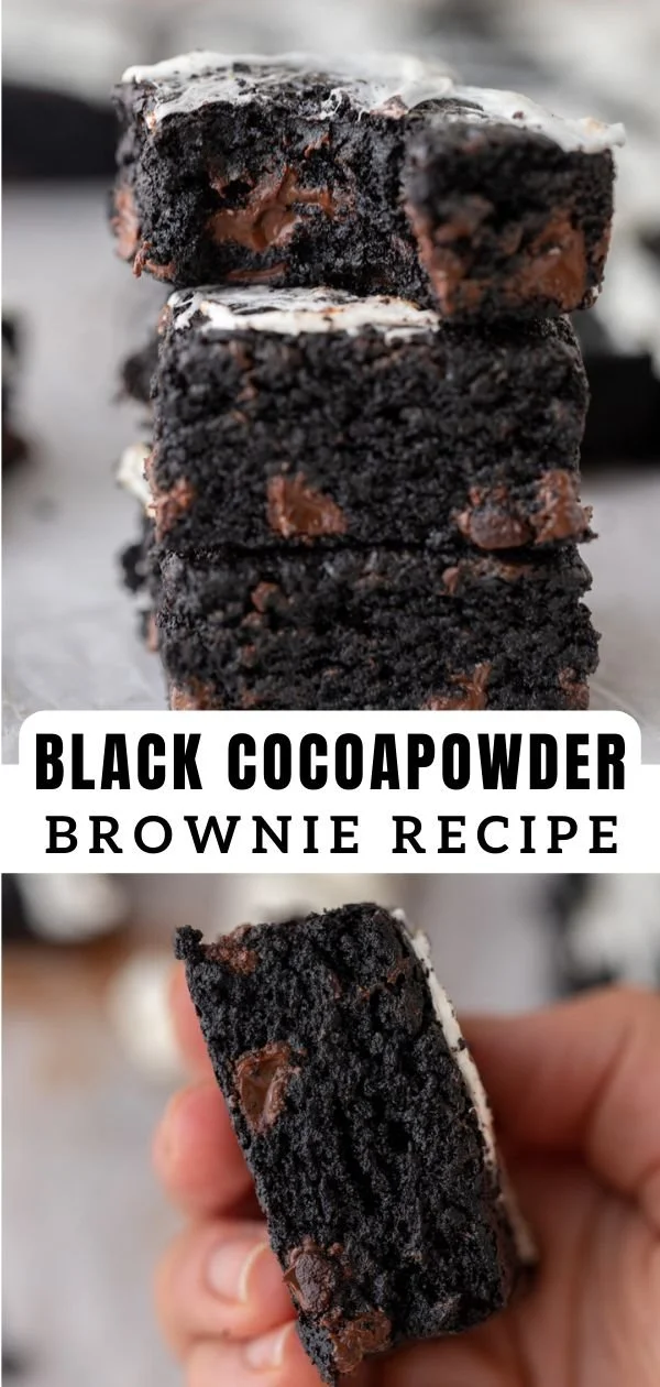 Delicious midnight black cocoa brownies fresh out of the oven